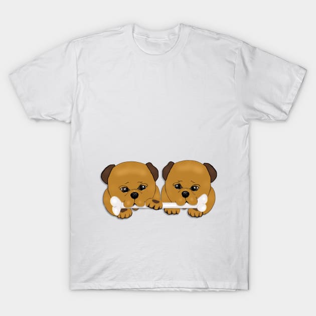 Twin puppies T-Shirt by Happyoninside